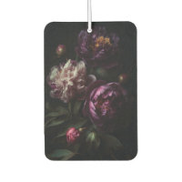 Pintado de aceite de buquet oscuro morado con flor