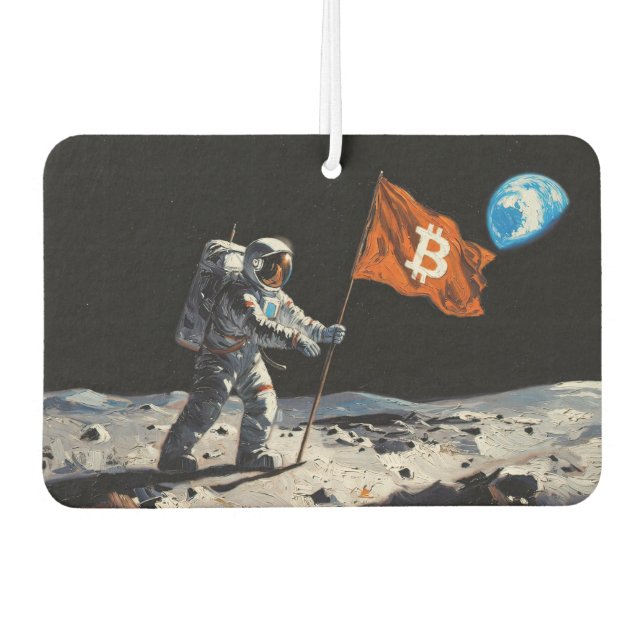 Ambientador Pintura al óleo "Bitcoin Moon" #1 (Anverso)
