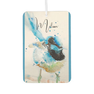 Ambientador Pintura en Acuarela de Carricero Azul Aves Austral