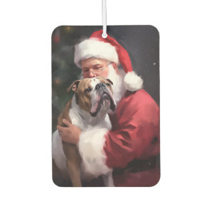 Ambientador Pitbull con Santa Claus Navideño Festivo