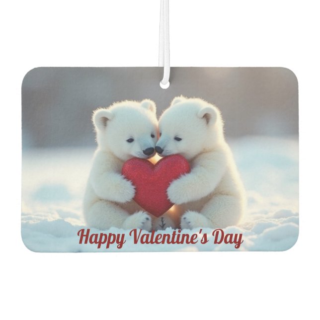Ambientador Polar Bear Cubs Valentine Air Freshener (Anverso)