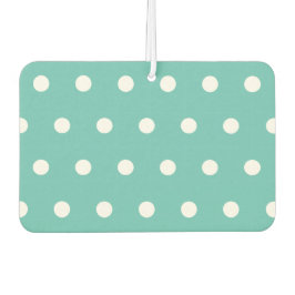 Ambientador Polka Dot Car Air Freshener (Aqua & White)