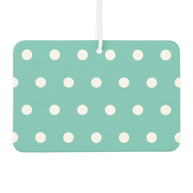 Ambientador Polka Dot Car Air Freshener (Aqua & White) (Anverso)