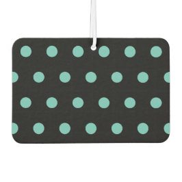 Ambientador Polka Dot Car Air Freshener (Black & Aqua)