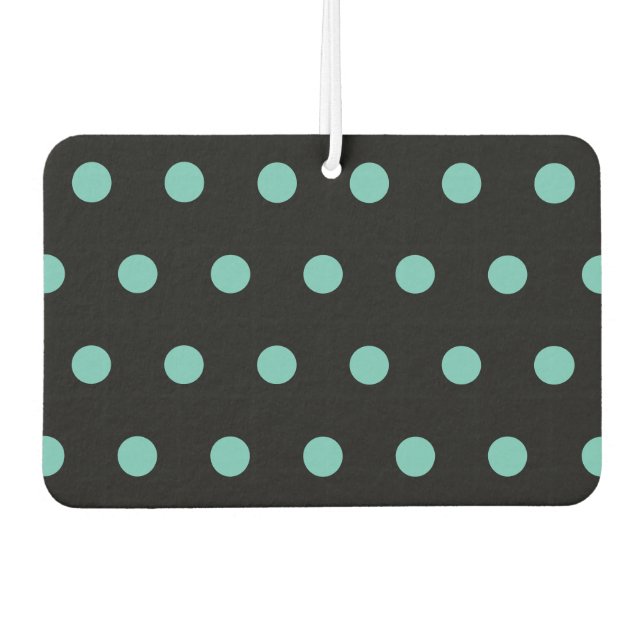 Ambientador Polka Dot Car Air Freshener (Black & Aqua) (Anverso)