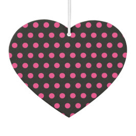 Ambientador Polka Dot Car Air Freshener (Negro y Neon Pink)