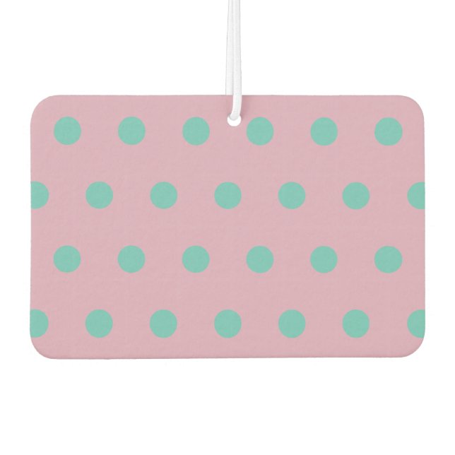 Ambientador Polka Dot Car Air Freshener (Rosa y Aqua) (Anverso)