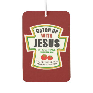 Ambientador Ponerse Al Día Con Jesús Gracioso Tomate Cristiano