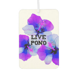 Ambientador Pono hawaiano Hibisco púrpura azul floral vivo