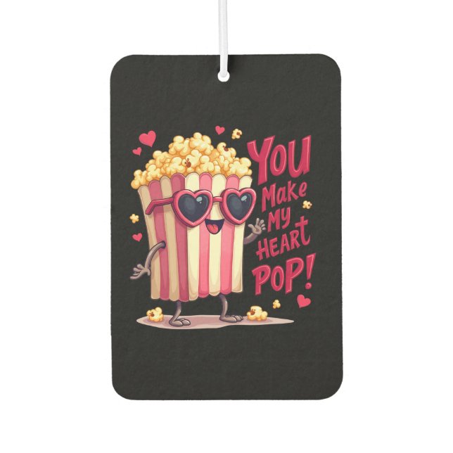 Ambientador Popcorn Heart Pop Valentine Design (Anverso)