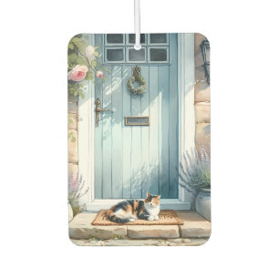 Ambientador Porche Floral Cottagecore con Gato Calicó
