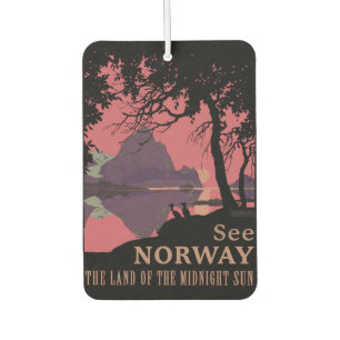 Ambientador Póster minimalista de puesta de sol en Noruega - F