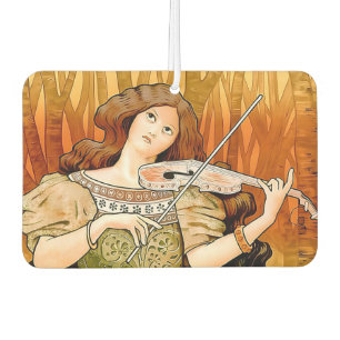 Ambientador Póster vintage de violín Art Nouveau Música eleg