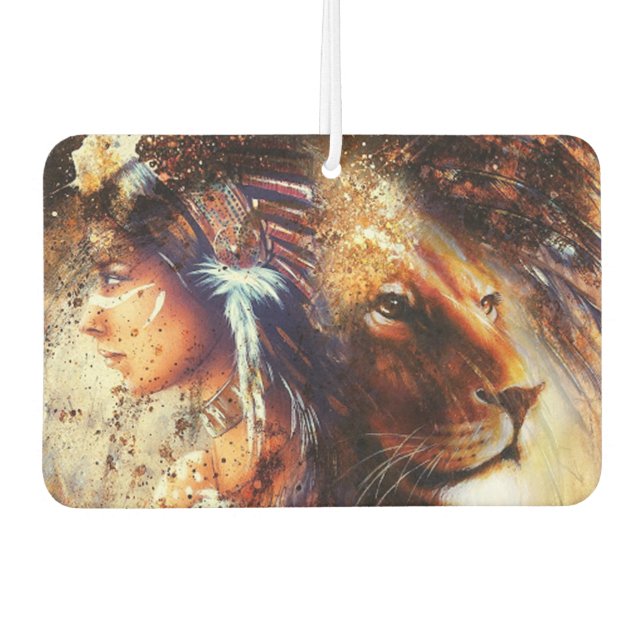 Ambientador Princesa y león nativos estadounidenses (Anverso)