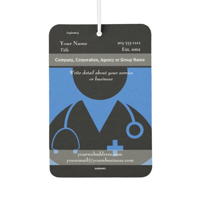 Ambientador Promocional Médico - HAMbyWG (Anverso)