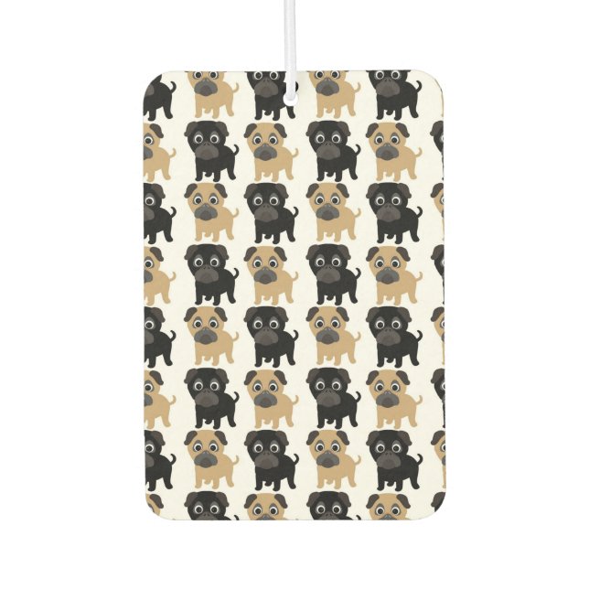 Ambientador Pugs de negro y alba (Anverso)