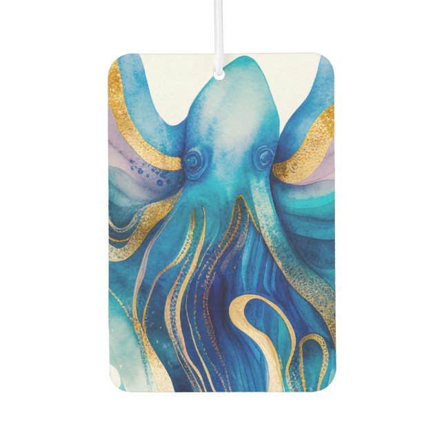 Ambientador Pulpo de oro turquesa (Anverso)
