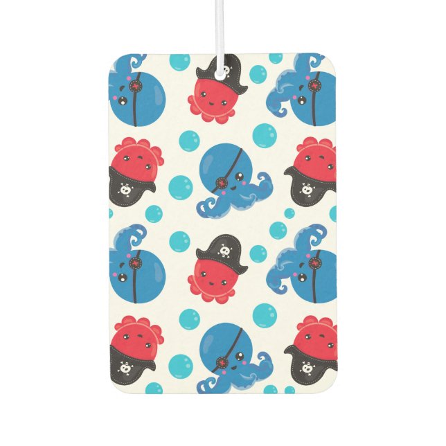 Ambientador Pulpo pirata, patrón de pulpo, animales marinos (Anverso)