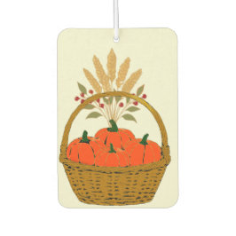 Ambientador 🚗 **Pumpkin & Wheat Basket Car Air Freshener