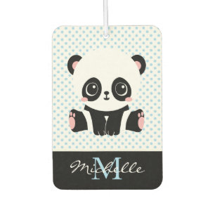 Ambientador Punto de Polka Personalizado del Oso de Panda Cuta