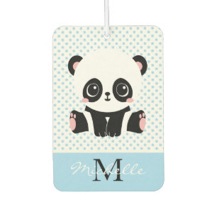 Ambientador Punto de Polka Personalizado del Oso de Panda Cuta