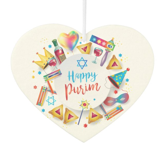 Ambientador Purim Basket Gifts Hamantaschen Gragger Hebrew (Anverso)