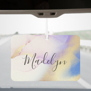 Ambientador Purple Watercolor Gold Personalizado