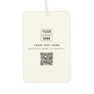 Ambientador QR Code Business Logo Moderno Blanco