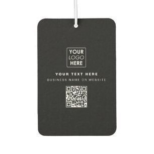 Ambientador QR Code Business Logo Moderno Negra