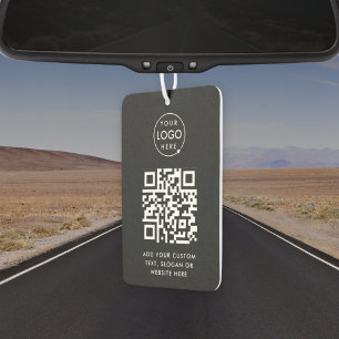Ambientador QR Code   Business Logo Professional Simple Black