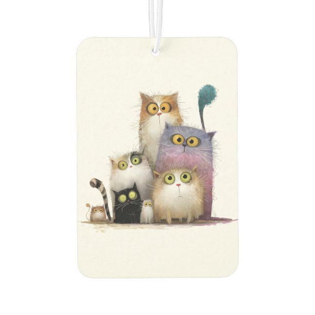 Ambientador Quaint Cats with Big Eyes Air Freshener (Reverso)