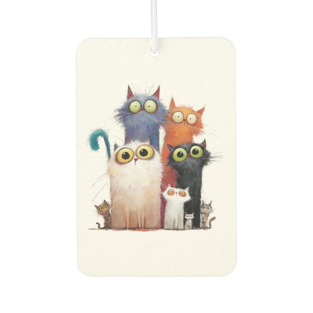 Ambientador Quirky Cats with Big Eyes Air Freshener (Anverso)