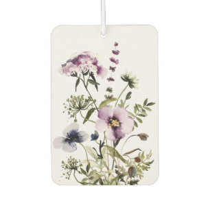 Ambientador Ramo de flores silvestres moradas acuarela floral