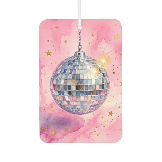 Ambientador Recambio de aire de bola de discoteca rosa.