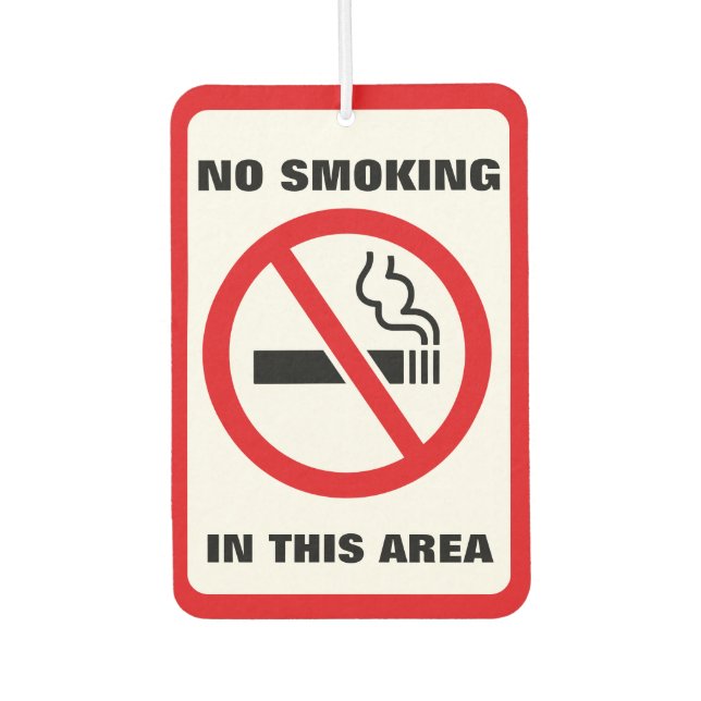 Ambientador Red and White No Smoking (Anverso)
