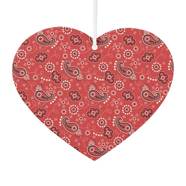 Ambientador Red Bandana Heart Car Gift Fun Air Freshener (Anverso)