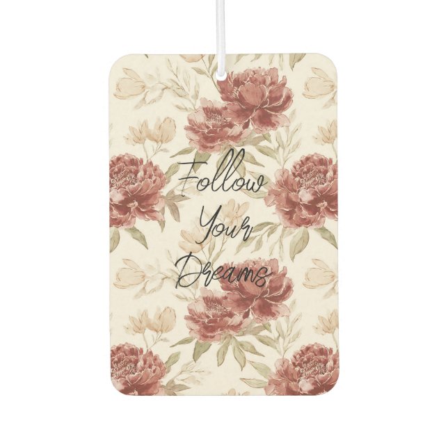 Ambientador Red Cream Flowers Gold Glitter (Anverso)