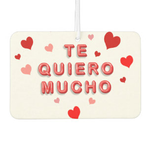 Ambientador Red Heart Confetti Te Quiero Mucho 3d Letters