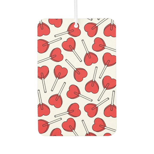 Ambientador Red Lollipops, Heart Lollipops, Lollipop Pattern (Anverso)