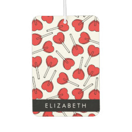 Ambientador Red Lollipops, Heart Lollipops, Lolly, Your Name