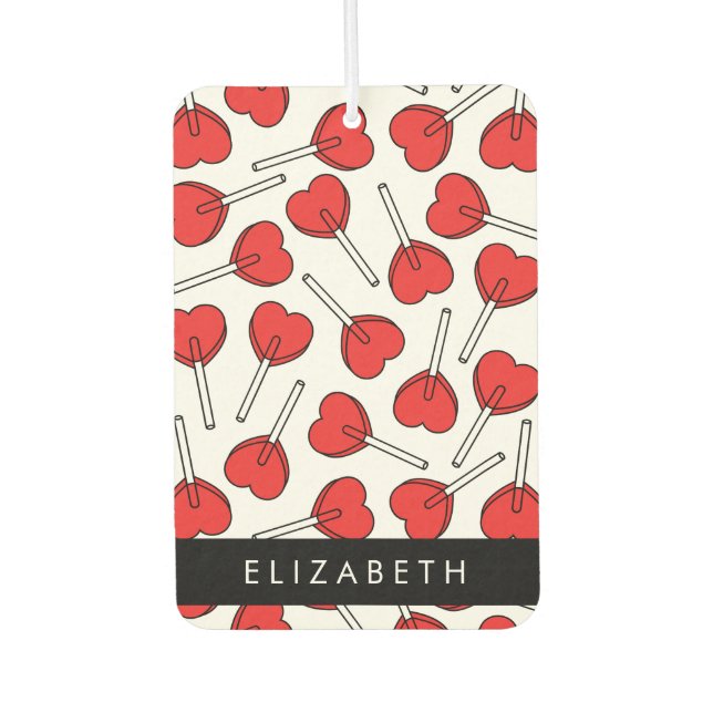 Ambientador Red Lollipops, Heart Lollipops, Lolly, Your Name (Anverso)