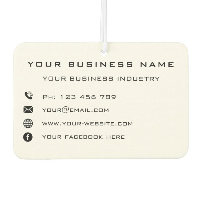 Ambientador Regalo de Air Freshener promocional de la empresa  (Anverso)