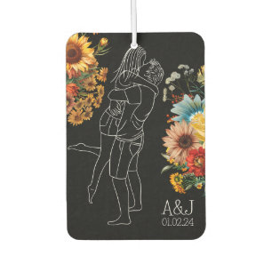 Ambientador Regalo de Pareja Floral Brillante Aniversario Inic