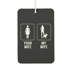 Ambientador Regalo de perro   Tu esposa - Mi esposa Bulldog fr