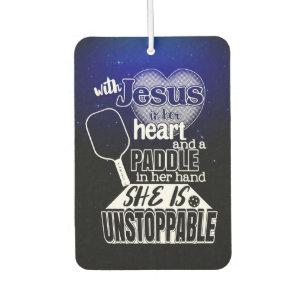 Ambientador Regalo de Pickle Ball Mujeres Pickleball y Jesús