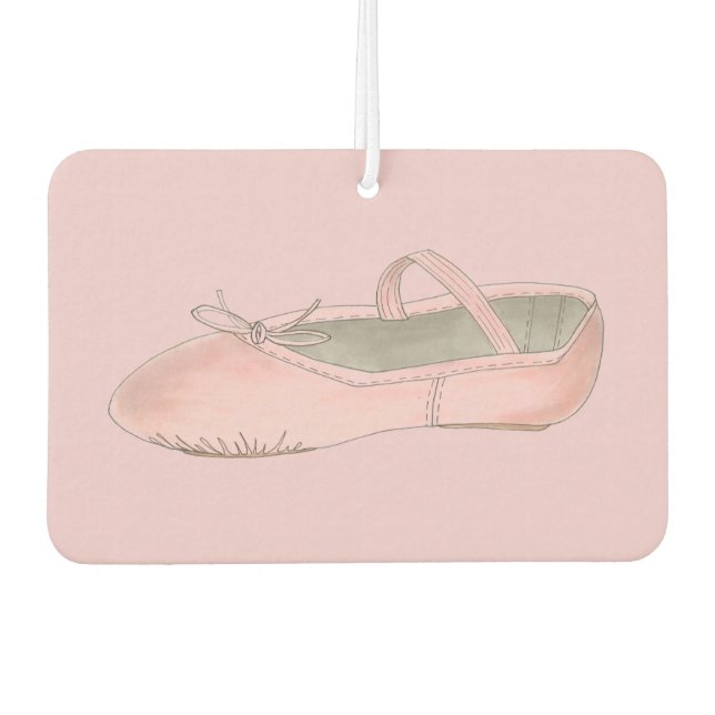 Ambientador Regalo de zapatos de ballet rosado personalizado d (Anverso)