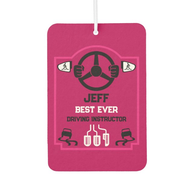 Ambientador Regalo divertido para instructor de conducir (Anverso)