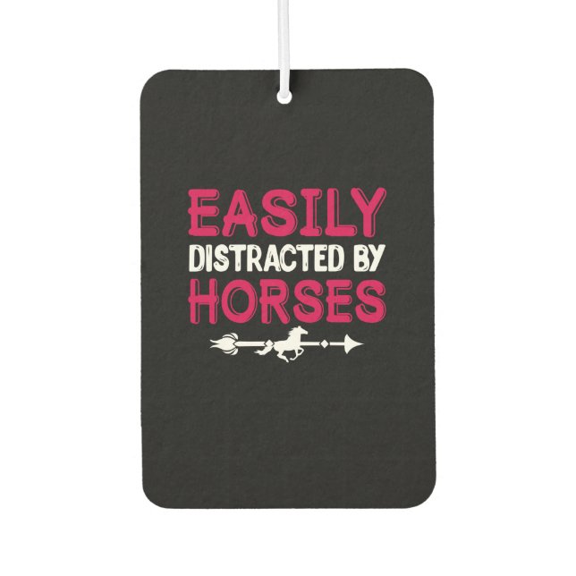 Ambientador Regalo ecuestre | Distrado Fácilmente Por Caballos (Anverso)