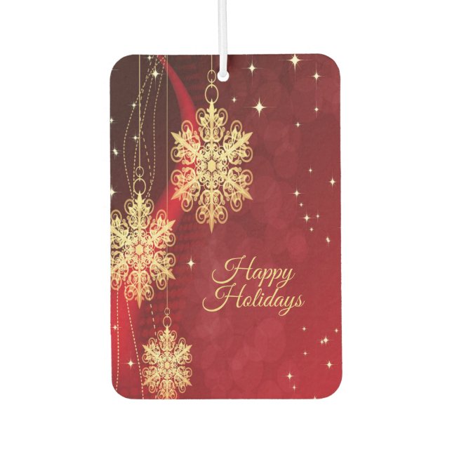 Ambientador Regalo Fiesta de navidades Rojo Vacaciones de copo (Anverso)