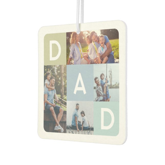 Ambientador Regalo Para Papá | Collage moderno de fotografías  (Izquierda)